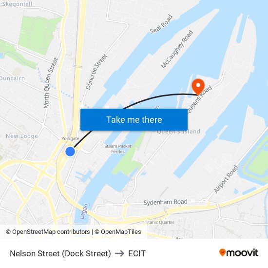 Nelson Street (Dock Street) to ECIT map