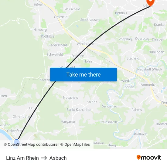 Linz Am Rhein to Asbach map