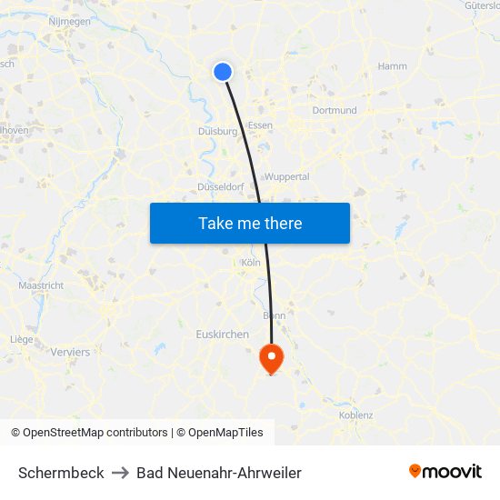 Schermbeck to Bad Neuenahr-Ahrweiler map