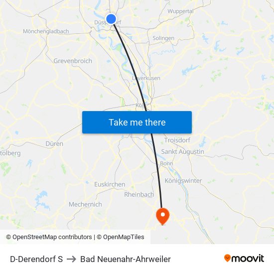 D-Derendorf S to Bad Neuenahr-Ahrweiler map