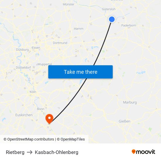 Rietberg to Kasbach-Ohlenberg map