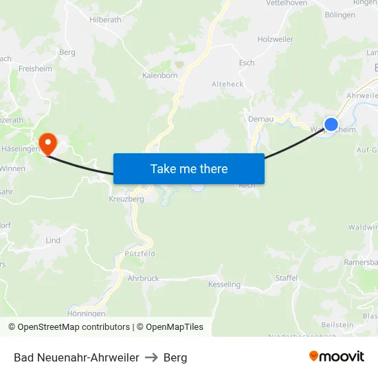 Bad Neuenahr-Ahrweiler to Berg map
