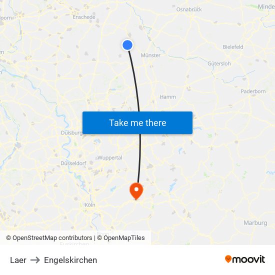 Laer to Engelskirchen map