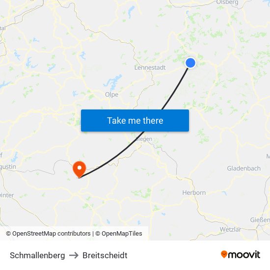 Schmallenberg to Breitscheidt map