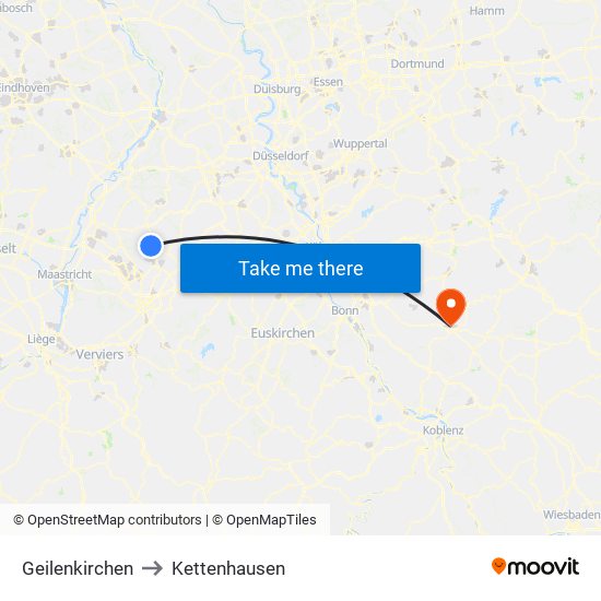 Geilenkirchen to Kettenhausen map