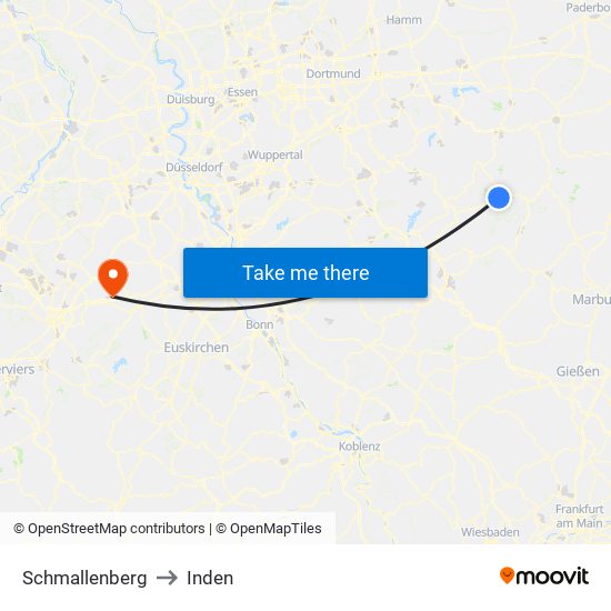 Schmallenberg to Inden map