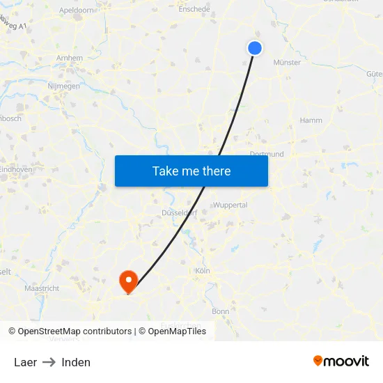Laer to Inden map