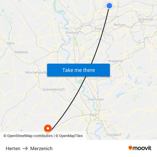 Herten to Merzenich map