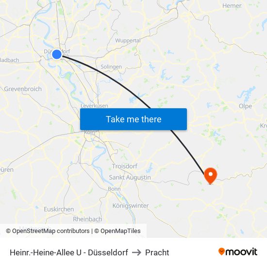 Heinr.-Heine-Allee U - Düsseldorf to Pracht map