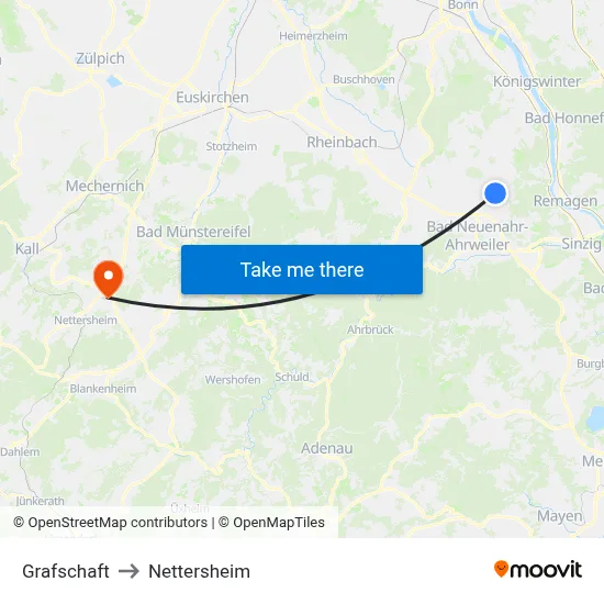 Grafschaft to Nettersheim map