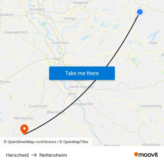 Herscheid to Nettersheim map
