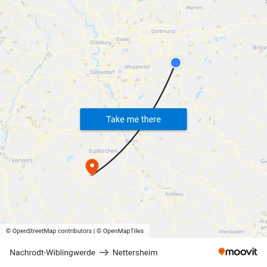 Nachrodt-Wiblingwerde to Nettersheim map