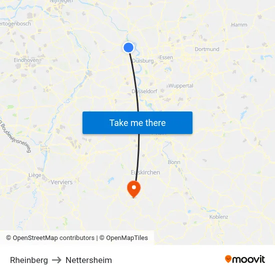 Rheinberg to Nettersheim map