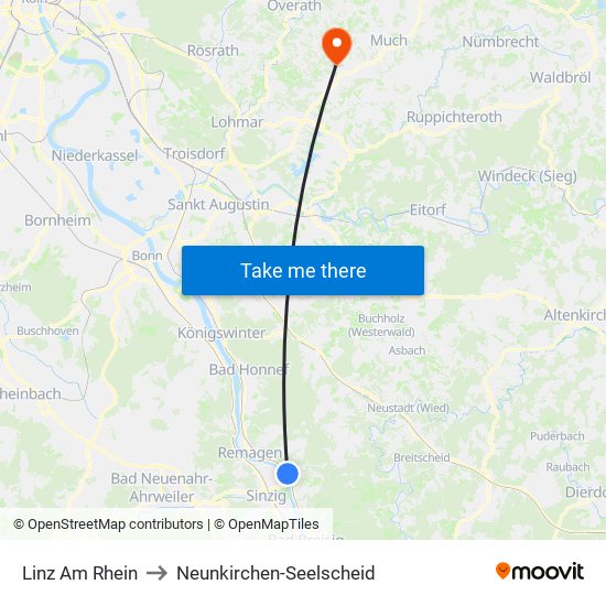 Linz Am Rhein to Neunkirchen-Seelscheid map