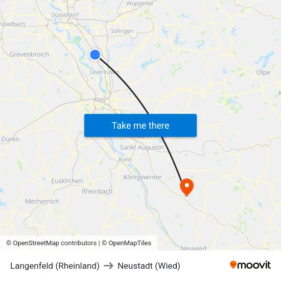 Langenfeld (Rheinland) to Neustadt (Wied) map