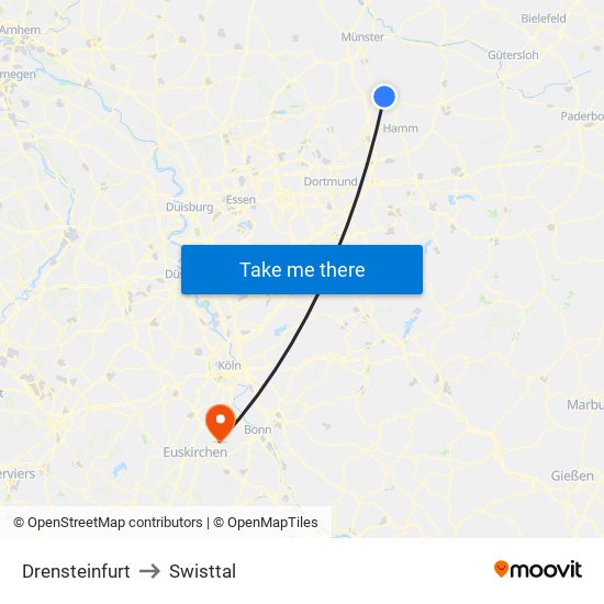 Drensteinfurt to Swisttal map