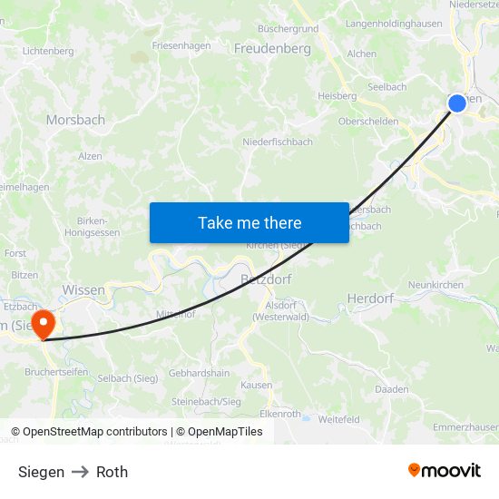 Siegen to Roth map