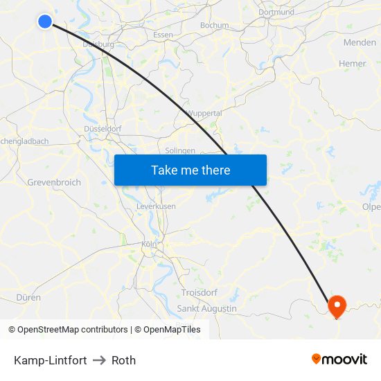 Kamp-Lintfort to Roth map