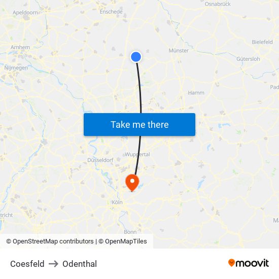 Coesfeld to Odenthal map