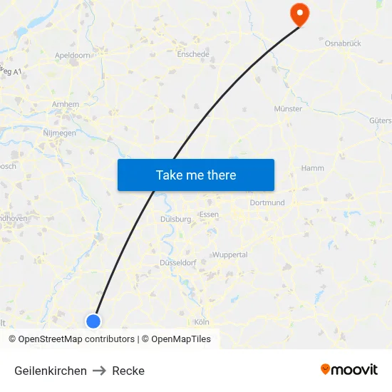 Geilenkirchen to Recke map