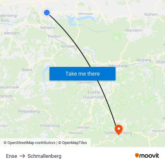 Ense to Schmallenberg map