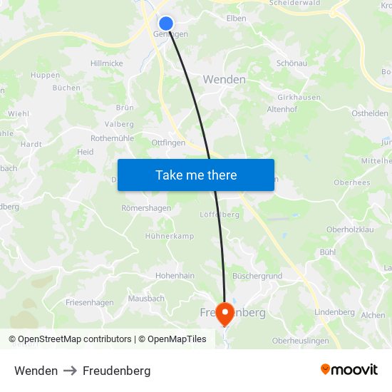 Wenden to Freudenberg map