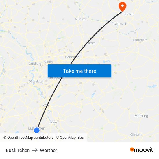 Euskirchen to Werther map