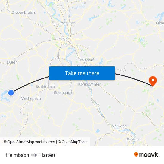 Heimbach to Hattert map