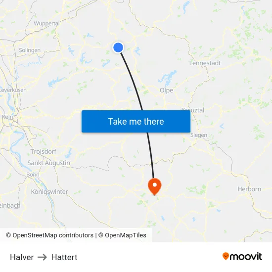Halver to Hattert map