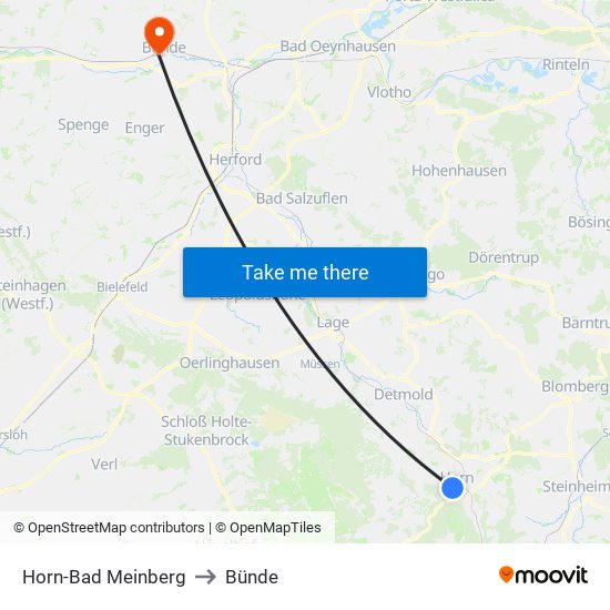 Horn-Bad Meinberg to Bünde map