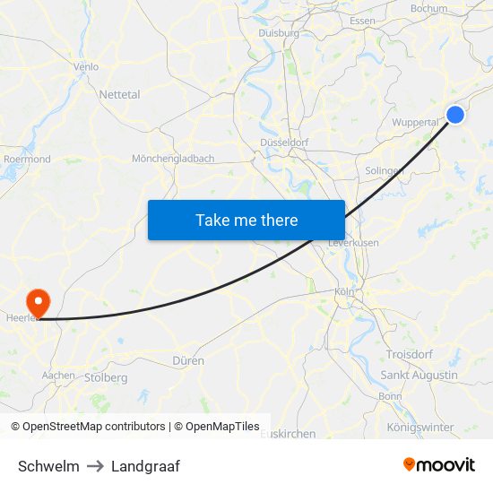 Schwelm to Landgraaf map