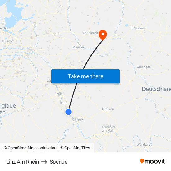 Linz Am Rhein to Spenge map