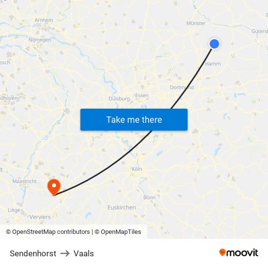 Sendenhorst to Vaals map