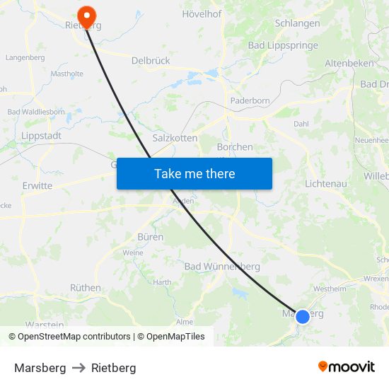 Marsberg to Rietberg map