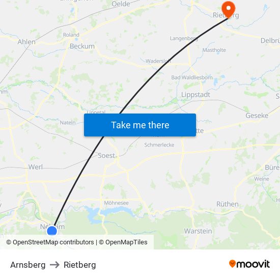 Arnsberg to Rietberg map