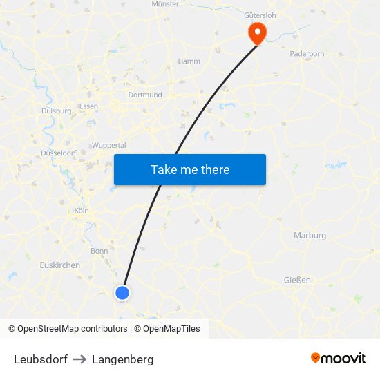 Leubsdorf to Langenberg map