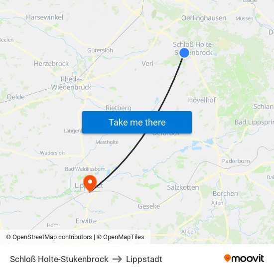 Schloß Holte-Stukenbrock to Lippstadt map