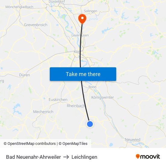 Bad Neuenahr-Ahrweiler to Leichlingen map