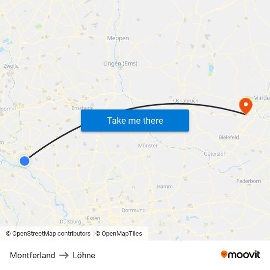 Montferland to Löhne map