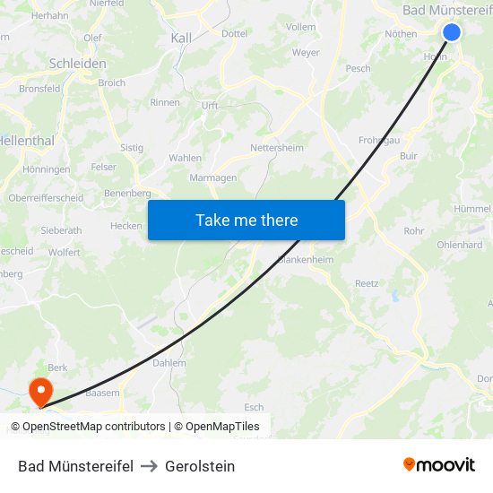 Bad Münstereifel to Gerolstein map