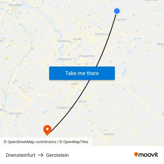 Drensteinfurt to Gerolstein map