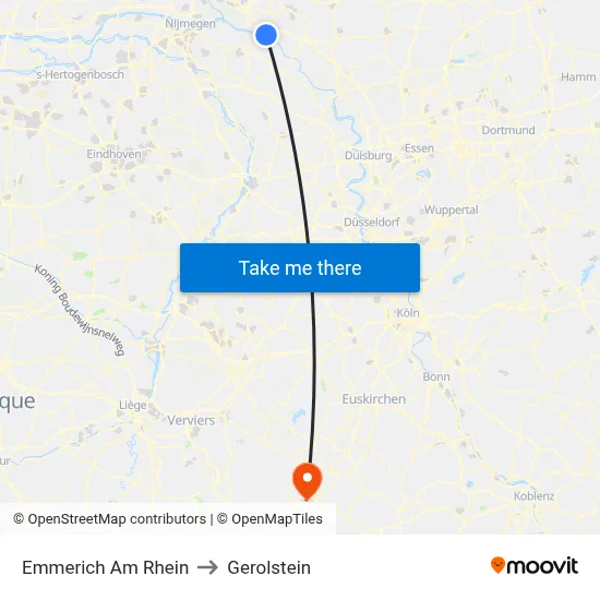 Emmerich Am Rhein to Gerolstein map