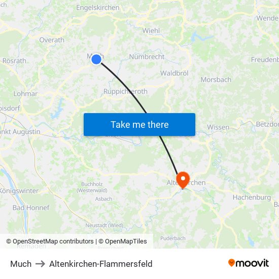 Much to Altenkirchen-Flammersfeld map