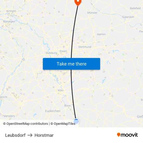 Leubsdorf to Horstmar map