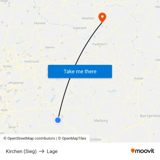 Kirchen (Sieg) to Lage map