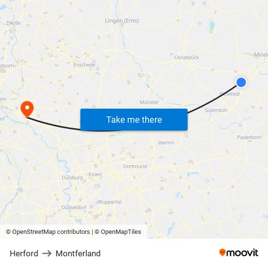 Herford to Montferland map