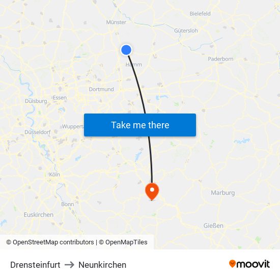 Drensteinfurt to Neunkirchen map