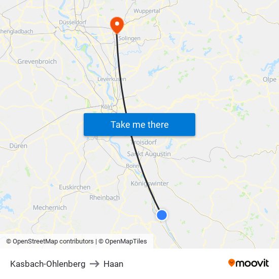 Kasbach-Ohlenberg to Haan map