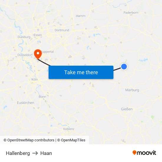 Hallenberg to Haan map