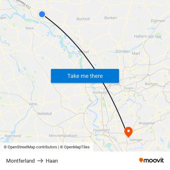 Montferland to Haan map